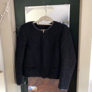 Claudie Pierlot tweed zipper blazer